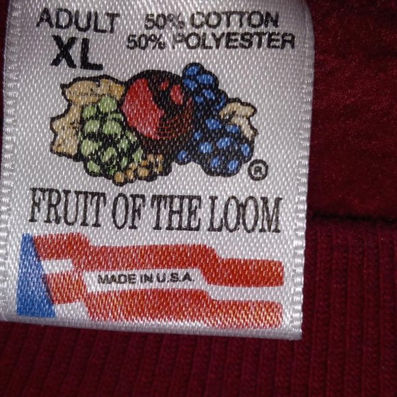 Sweatshirt Barton Bears Vintage 1993 State champions USA Fruit of the loom Red - Picture 3 of 4